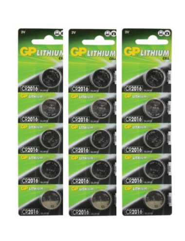 15 Pieces 3 Volt CR2016 Lithium Button Coin Batteries (DL2016 Lithium Battery for BIOS, Shutter, Remote Control, Calculator)