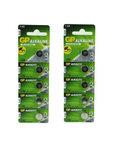Alkaline Button Battery AG13 Alkaline LR44H A76 SR44 357 10 Pieces