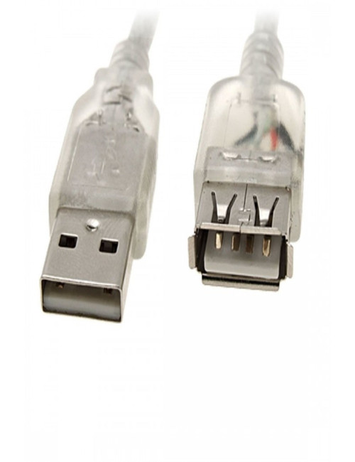 كابل تمديد USB-إلى-USB أنثى بطول 1.5 متر (شفاف)