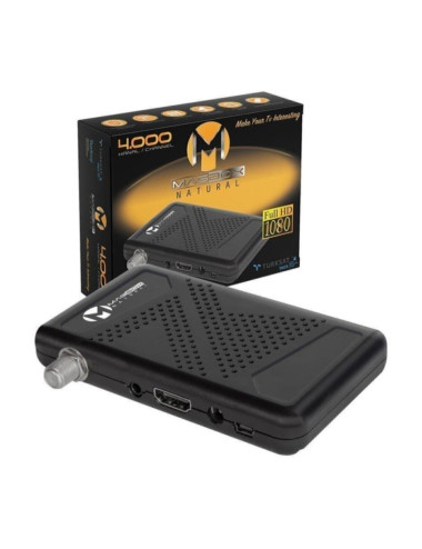 Natural Full HD USB Mini Satellite Receiver (Channels Pre-loaded + Remote Control + Receiver + HDMI Cable)