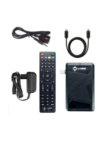 Natural Full HD USB Mini Satellite Receiver (Channels Pre-loaded + Remote Control + Receiver + HDMI Cable)