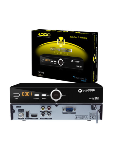 جهاز استقبال الأقمار الصناعية Forte Full HD USB PVR مع حقيبة 16650 TKGSL